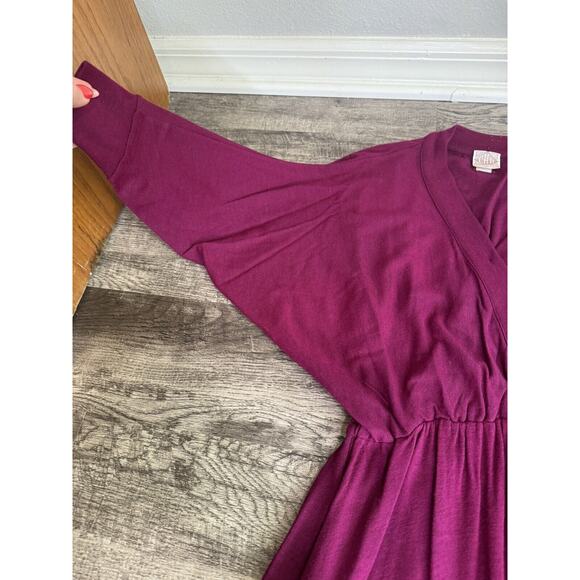 Vintage 1970s Dress CHH Carol Horns Habitat Cotton Dress Small Deep Purple Retro - Picture 12 of 12